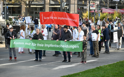 Demo der rechten Verschwörungsszene in Frankfurt