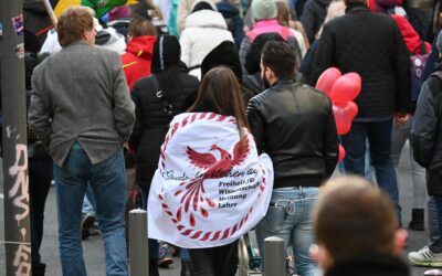 Demo der rechten Verschwörungsszene in Frankfurt