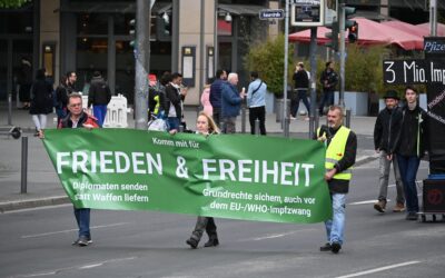 Demo der rechten Verschwörungsszene in Frankfurt