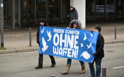 Demo der rechten Verschwörungsszene in Frankfurt