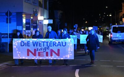Demon­stration der rechten Ver­schwörungs­szene in Büdingen