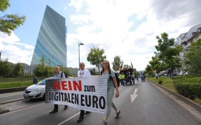 Verschwörungs­ideologische Ver­an­staltung in Frankfurt